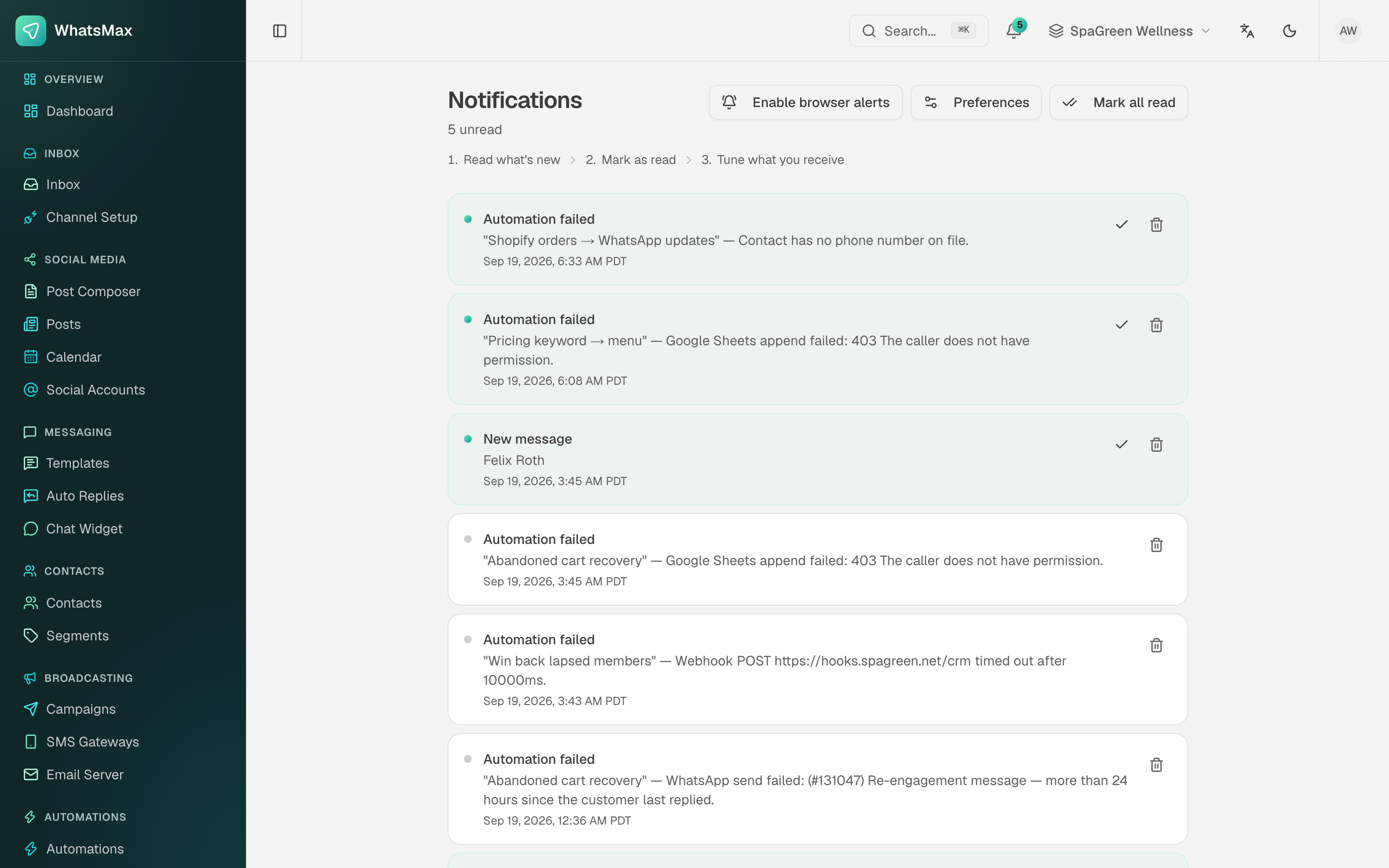 Notifications