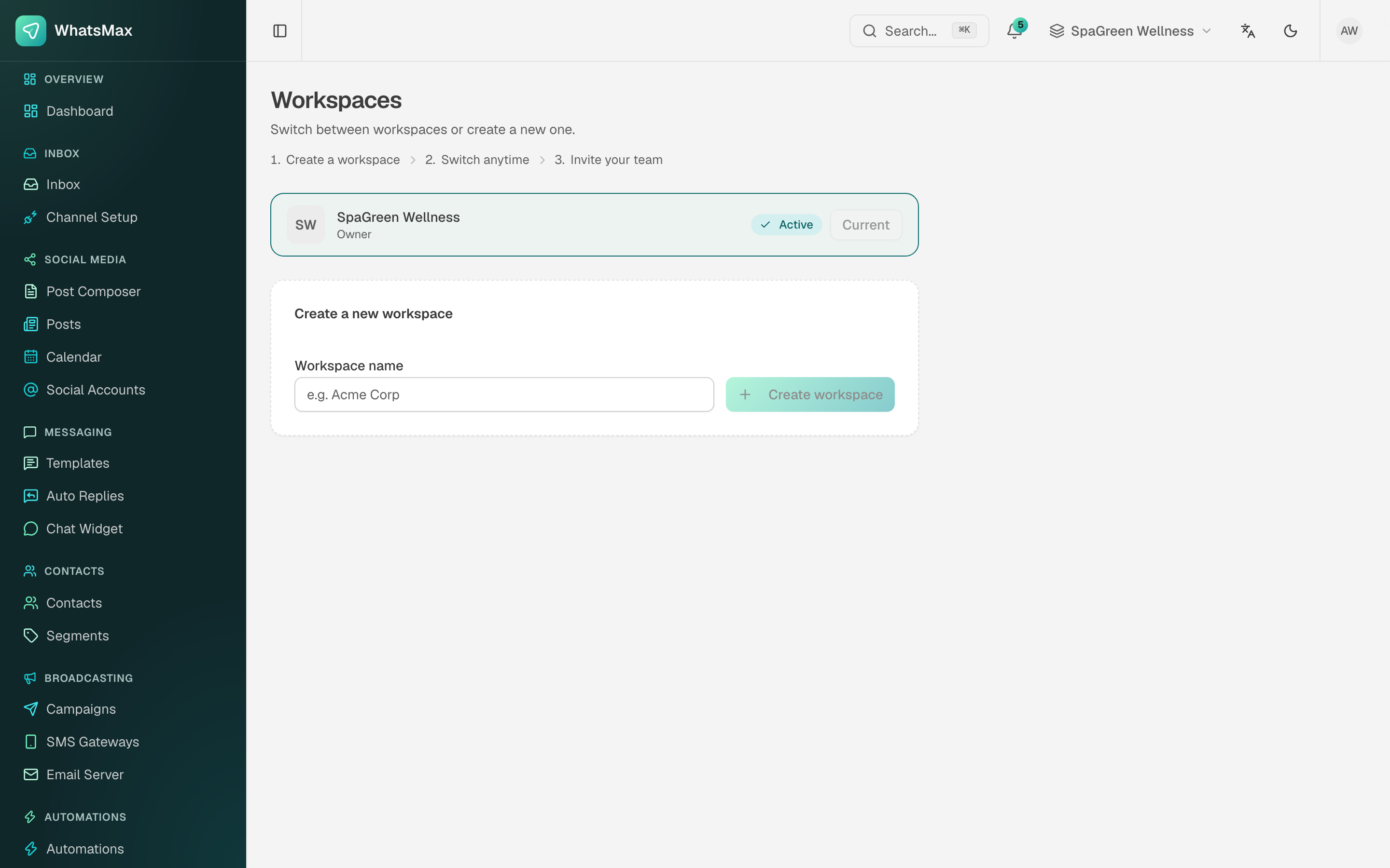 Workspaces
